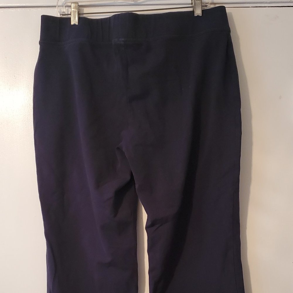 Women's Petite Starfish Mid Rise Straight Leg Elastic Waist Pull On Pants XL